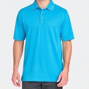 Concepts Performance Mens‎ XLarge Blue Short Sleeve Collared Polo Shirt